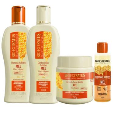 Imagem de Kit Mel Bio Extratus Shampoo Cond Másc 250g +Umectante 55mL