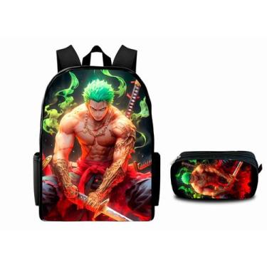 Imagem de Mochila Infantil Bolsa Escolar Volta as Aulas Estampada com Estojo - A