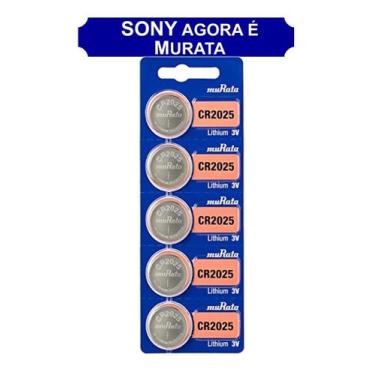 Imagem de 5 Baterias Sony Cr2025 3v Relógio Pc Camera Digital - MURATA