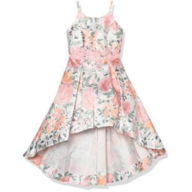 Imagem de Speechless Vestido de festa de tafetá sem mangas para meninas, Branco/Blush Floral, 12