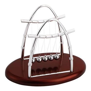 Imagem de Berço de Newton Bolas de Aço Física Ciência Brinquedo Mesa Ornamento para Casa Prata 18 X 11 X 14 Cm