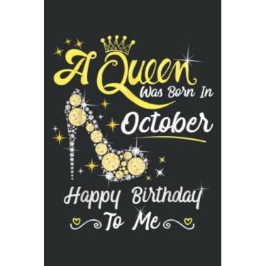 Imagem de Was Born in October Cute Funny Happy Birthday Gift Meme: FLOWER JOURNAL: 6" x 9", 110 Pages, Lined Writing Notebook, White Lined Paper, Journal Notes for Memos, Meetings, ... Artists, and Students.