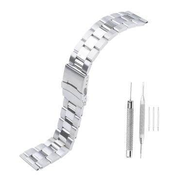 Imagem de JETHENG Pulseira masculina de aço inoxidável compatível com Luminox de couro e tartaruga marinha gigante de 22 mm de 44 mm 0320 0330 (prata)