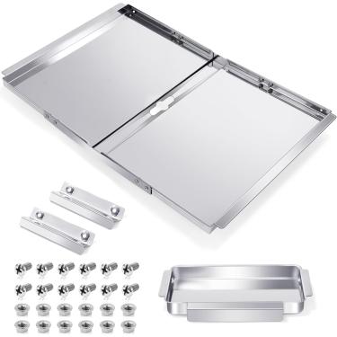 Imagem de Hiorucet Bandeja de Gordura com Bandeja Coletora para Nexgrill, Dyna Glo, Kenmore, Bhg, Expert, Backyard Grill, Uniflame, Bbq Pro, Peças de Reposição para Grelhas de Churrasco, Bandeja Coletora de Gor