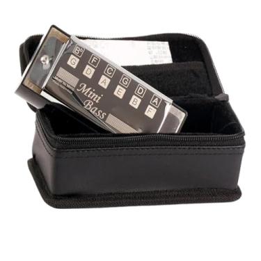 Imagem de Para Iniciantes harmônica Mini Gaita De Baixo Com Bolso Prateado, Instrumentos Musicais Profissionais, Conjunto De Gaita
