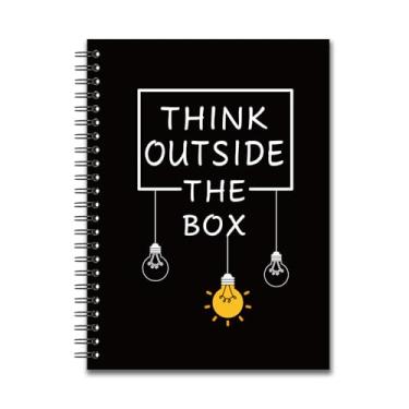 Imagem de YAZMEEN Caderno em espiral em branco inspirador (160 páginas) Caderno de desenho de capa dura de desenho de incentivo diário engraçado presente de aniversário para mulheres, homens, adolescentes,