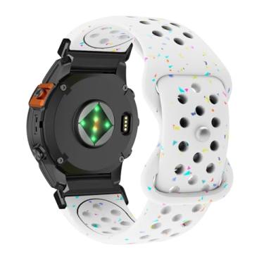 Imagem de Pulseiras Compatíveis com Garmin Fenix 5X GPS/Fenix 5X Puls, Pulseira Esportiva Respirável de Silicone Macio Pulseira de Substituição para Garmin Fenix 5X GPS/Fenix 5X Puls para Mulheres e Homens (12)