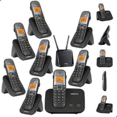 Imagem de Kit Combo Mini Central PABX Telefone Sem Fio TS 5150 com 7 Ramal Intel