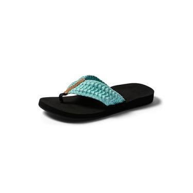 Imagem de REEF Cushion Threads Chinelo feminino, palmilha acolchoada ultramacia, suporte de arco, Aqua, 41