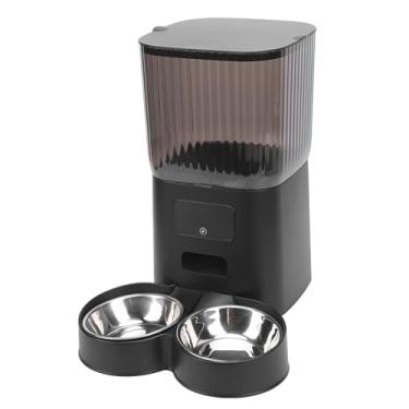 Imagem de Alimentadores Automáticos para Gatos, Dispensador de Comida Seca para Gatos Cronometrado Alimentador para Gatos Alimentador Automático para Cães Tigela de Aço Inoxidável