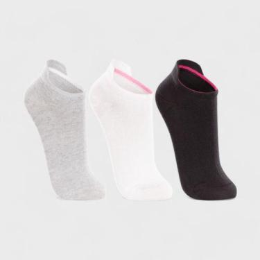 Imagem de Kit com 3 Pares Meia Lupo Cano Curto Feminina, 0901, 34a39