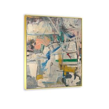 Imagem de Quadro abstrato reprodução de pintura a óleo - easter monday por Willem de Kooning Print-Famous Paintings Fine Art Poster - pronto para pendurar quadro de arte de parede em tela para decoração de casa