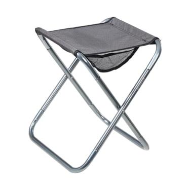 Imagem de rockible Dobrando as fezes de acampamento de camping banco de assento nas fezes dobráveis ​​portátil ao ar livre para churrasco de jardim de pintura de