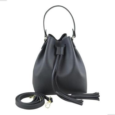 Imagem de Bolsa Saco Transversal e Mão Resistente Premium  - ISA RONCARI, Preto