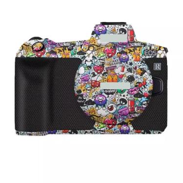 Imagem de JERXTTON Película de decalque para Canon EOS RP Película de vinil antirarranhões Mirrorless Camera Body Protective Sticker Coat (Graffiti White)