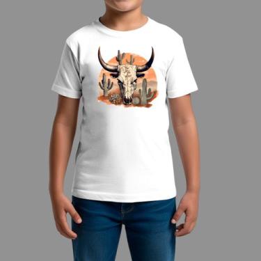 Imagem de Camisetas infanto juvenil Básica Casual Gola Redonda Cabeça Boi - RodL