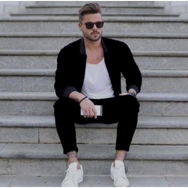 Imagem de Jaqueta veludo pierry lohan preto v49, P, Preto