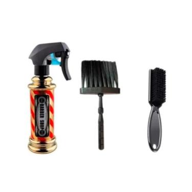 Imagem de Kit Borrifador Barber Shop 200ml + Espanador Fígaro + Escovinha Degrad