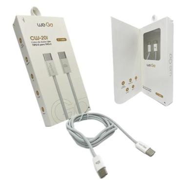 Imagem de Cabo Premium Tipo-C P/ Tipo-C  PD 60W 1200mm CW-201 Branco - Tesla Sto