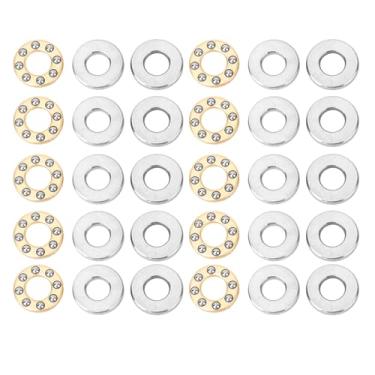 Imagem de Rolamento de esferas de pressão QANYEGN 10 peças, rolamentos de rolos de agulha de pressão de rolamento em miniatura, conjunto de rolamentos de aço plano para manutenção de (F4-9M 4 * 9 * 4mm)