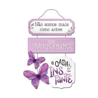 Imagem de Placa Decorativa Motivacional MDF Não Somos Mais como Antes - LITOARTE