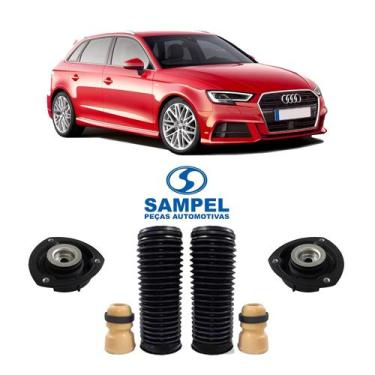 Imagem de Par Kit Coxim Reparo Suspensão Dianteira Audi A3 2013 A 2020 - Sampel