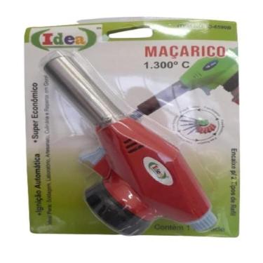 Imagem de Macarico recarregavel acendimento automatico gas encaixe 2 tipos de re