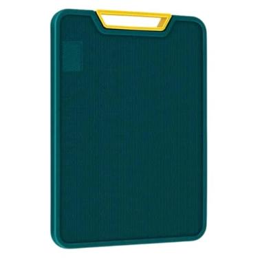 Imagem de Tábua de Corte Polietileno Plástico para Carnes Legumes Vegetais Frutas Anti bacteriana Anti Odor com Suporte Fácil de Limpar Profissional (Retangular)