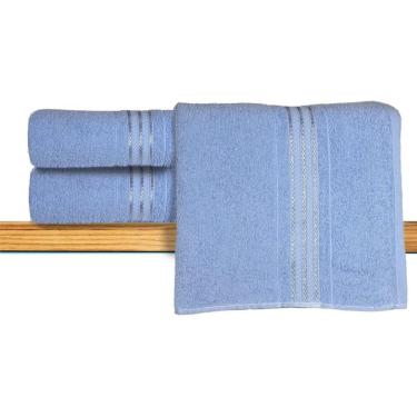 Imagem de Toalha de Banho Adriana II 100% Algodão Azul Claro 63x120cm – Sisa