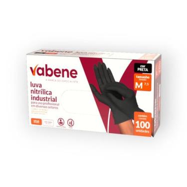 Imagem de Luva nitrilica preta - m - 100un vabene