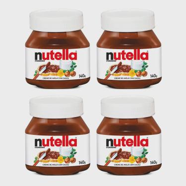 Imagem de Kit 4 Creme Avelã Nutella Ferrero 140g cada