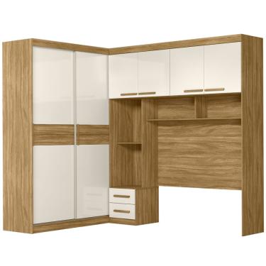 Imagem de Guarda Roupa Modulado De Casal Compacto Com 6 Portas e 5 Gavetas - Móveis Leartam
