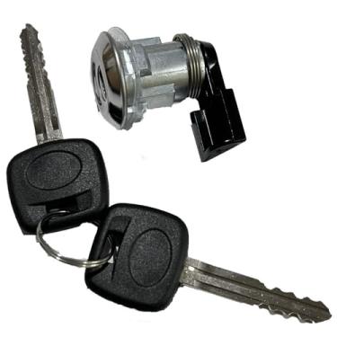 Imagem de PMFCA Cilindro de fechadura de porta a gás combustível com 2 chaves para Toyota Tacoma 1995-2004 Tundra 2000-2003 fechadura de cilindro de tampa de enchimento substitui 69058-35140 69058-26030
