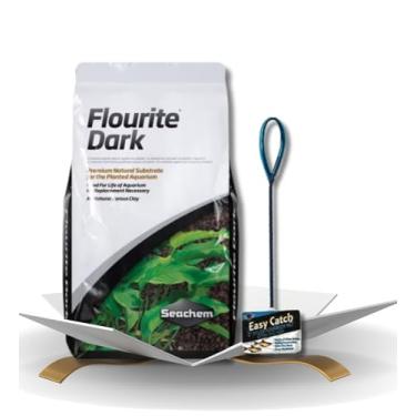 Imagem de Conjunto de cascalho Flourite 7 kg com rede de aquário de nylon – substrato de argila porosa escura para tanques plantados, auxilia no crescimento da raiz e estabilidade da água – Conjunto de presente