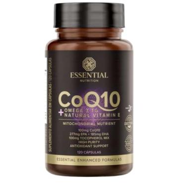 Imagem de Essential Nutrition CoQ10 + Ômega, 100mg Coenzima Q10, 277mg EPA + 185mg DHA, 120 Cápsulas