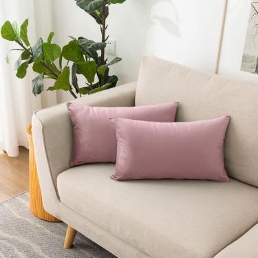 Imagem de Capas de almofada decorativas NiNi ALL Velvet 50 x 75 cm, rosa empoeirado, pacote com 2