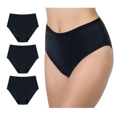 Imagem de AIRCUTE Algodão Absorvente de Incontinência Urinária Roupa Íntima Feminina Proteção contra Vazamento da Bexiga, Calcinhas Reutilizáveis de Cintura Alta à Prova de Vazamento, 60 ml, 3 Pacotes (Pequeno)