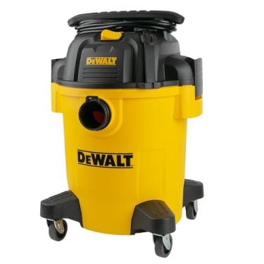 Imagem de DEWALT Shop Vacuum 6 Galões 4Hp Poly Aspirador De Pó Úmido E Seco Solução De Limpeza Definitiva Para Ambientes De Oficina De Construção Para Garagem E Casa Com Bomba De Ar, Amarelo, Dxv06Pl