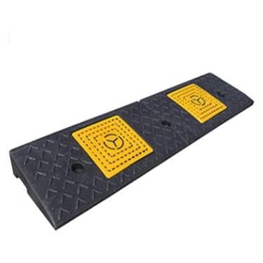 Imagem de Limiar de borracha para rampa, rampa de movimento, rampa de limiar, rampa de cadeira de rodas, rampa de scooter de borracha antiderrapante para entrada de automóveis rampas de freio passos de colisão