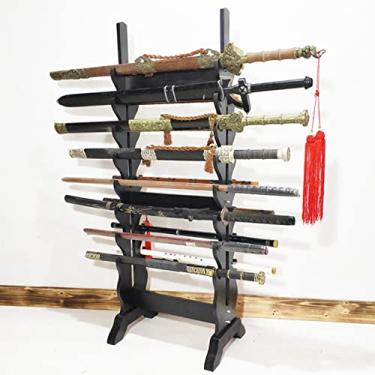 Imagem de Suporte de espada, suporte de espada, suporte de espada Katana - suporte de suporte multicamadas para exibição de armas, gancho vertical de espada de artes marciais de 16 a 24 níveis, suporte para