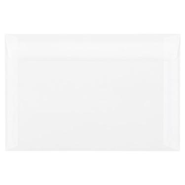 Imagem de 6 x 9 envelopes para livreto em 9 kg. Translúcido transparente para enviar uma carta de negócios, catálogo, documento financeiro, revistas, Pamphlet, 50 pacotes (transparente)