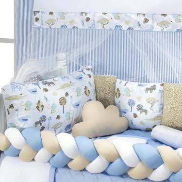 Imagem de Kit Jogo De Berço Leãozinho Estampado Kit Americano De Berço - Jm Enxo