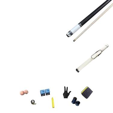 Imagem de CQBXRD Taco de Sinuca Profissional - 1/2 Taco de Bilhar de Bordo Canadense, Comprimento 147cm (58in), Design Premium (Pool Cue + Accessories + Cue Barrel, 9.5mm)