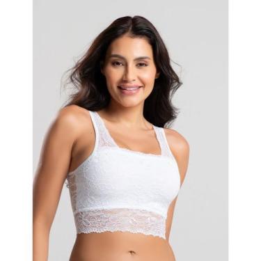 Imagem de Sutiã Cropped Regata IMI Lingerie Top Renda Cropped Feminino Top de Re