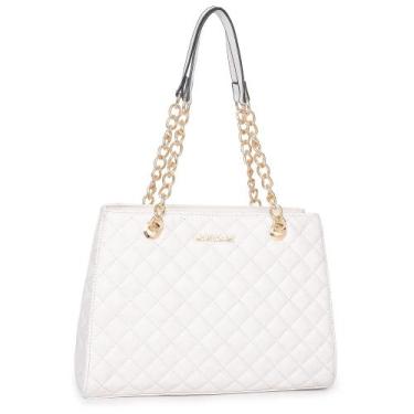 Imagem de Sacola Montana West Bolsa de ombro com corrente acolchoada branca