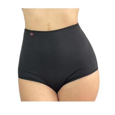 Imagem de KIT 4 Cinta Calcinha Dupla Reforçada Cintura Alta Poliamida Lingerie -