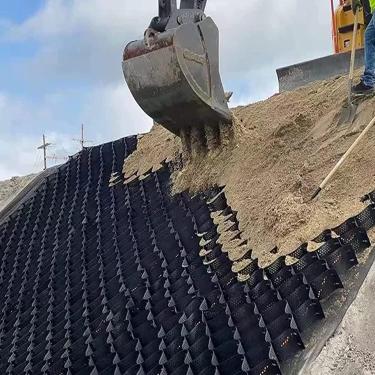 Imagem de Grade De Contenção De Jardim Estabilizador De Grade De Solo Grade Estabilizadora De Caminho, Geogrelha De Solo De Cascalho De Ervilha Para Entrada De Automóveis í, W X L, 1x1 m/3.3x3.3 ft