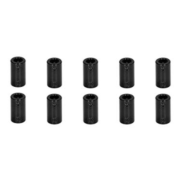 Imagem de 10 peças, 14 mm de diâmetro, 25 mm de comprimento, acoplamento de eixo de alumínio azul para NEMA 17 motor de passo 5 x 5 mm de furo para impressora CNC DIY Robot Connector (preto)