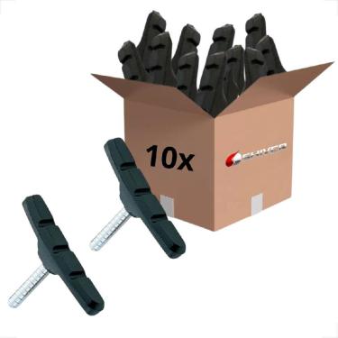 Imagem de Kit 10 Par Pares Sapata Pastilhas De Freio Shiver V-Brake 70Mm Bicicleta Aro 26 29