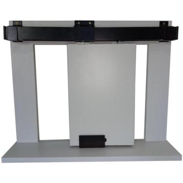 Imagem de Kit para Porta de Correr até 80cm Trilho Dividido Preto 1,60m - Alfer